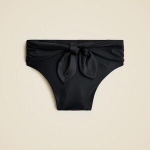 J.Crew tie high-rise bikini bottom black medium NWT